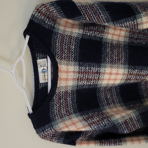 VTG PAUL HARRIS 1980s Oversized Checkered Plaid Mohair Grunge Sweater - Picture 2 of 5